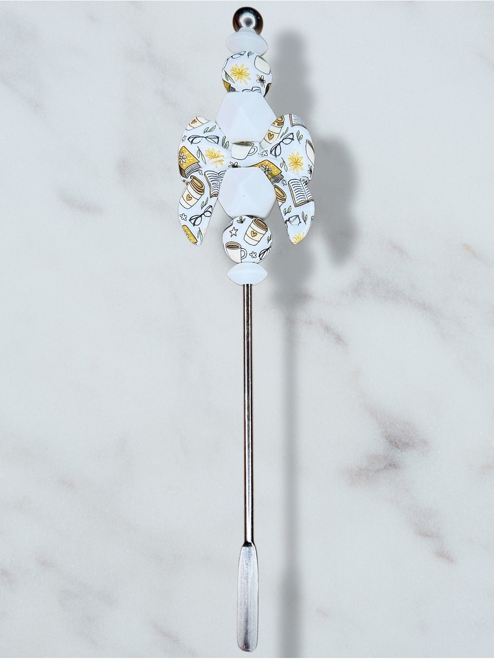 Coffee Gold Themed Bow Drink Stir
